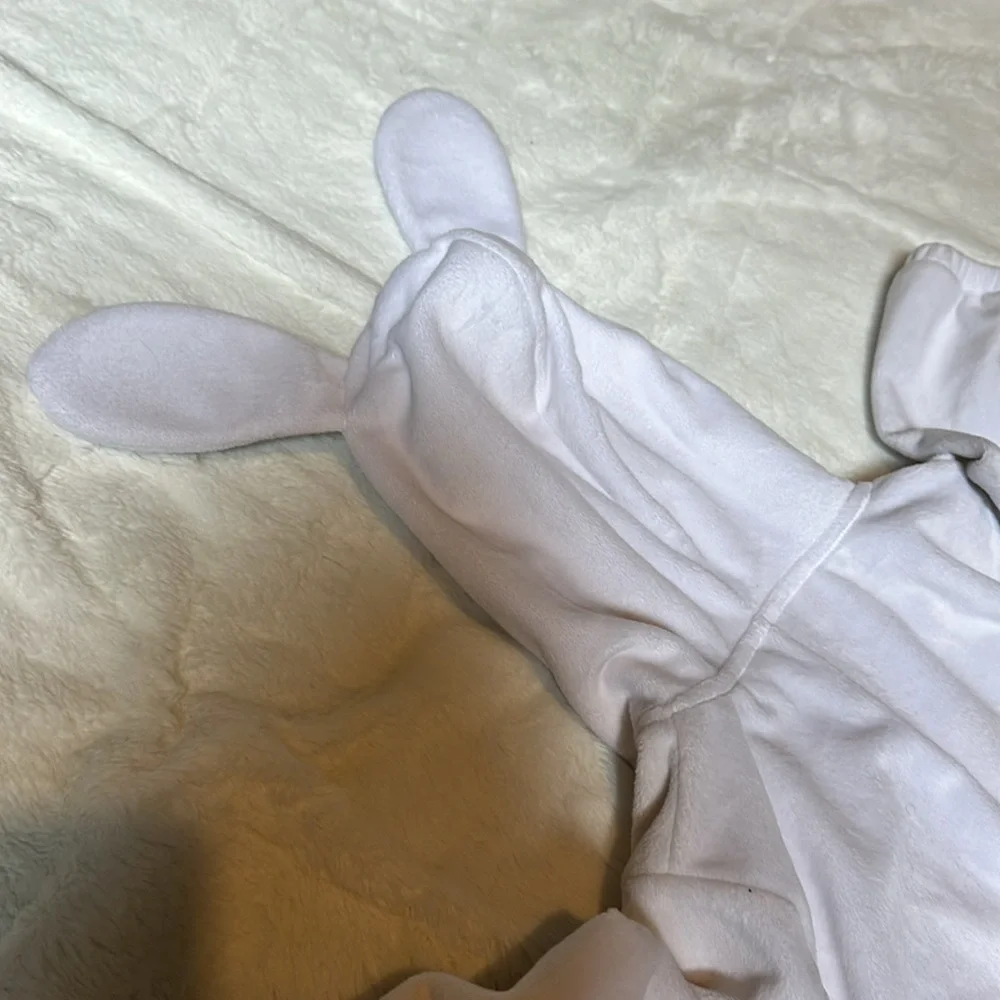 Miniwear Classics Animal Hooded Bunny Jumpsuit Toddler 24M White/Yellow Full Zip